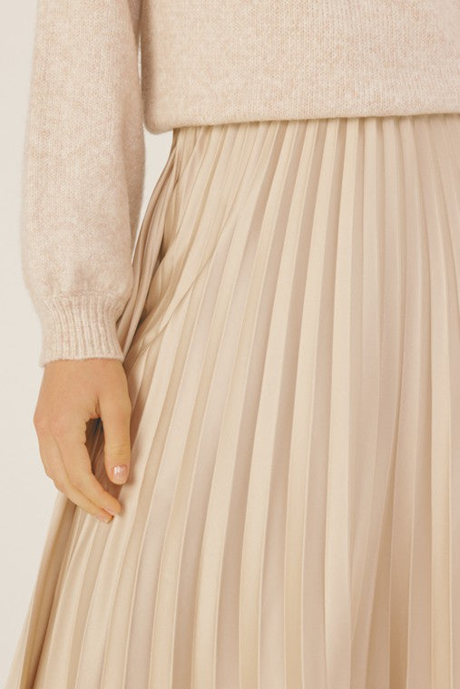 Pleated Midi Skirt