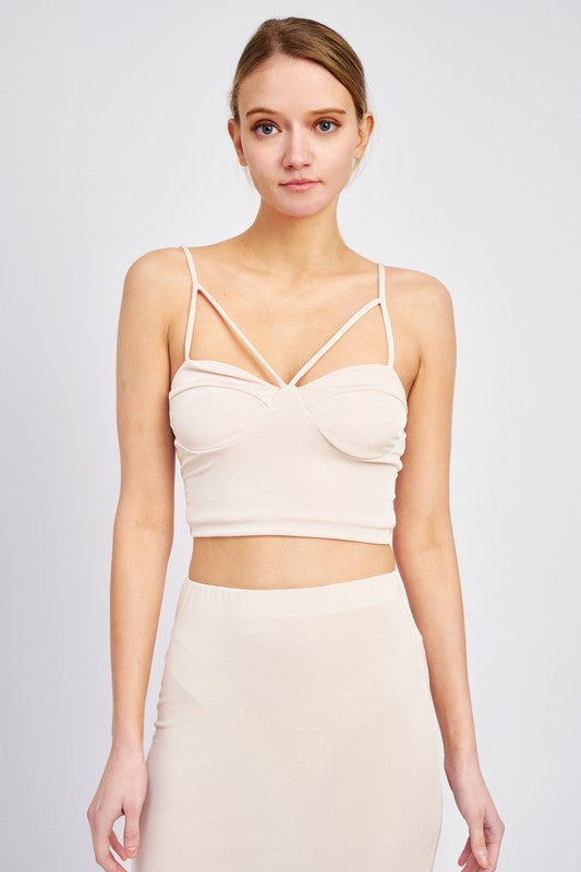 Laticce Front Cropped Cami