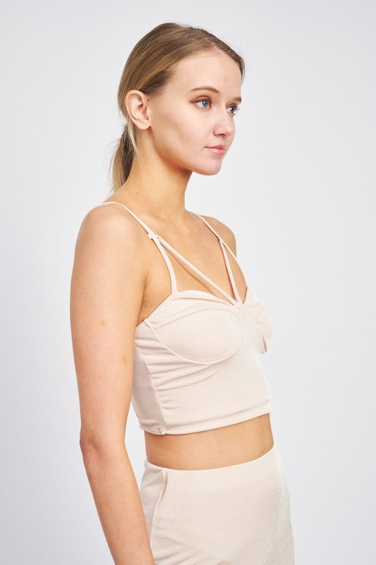 Laticce Front Cropped Cami