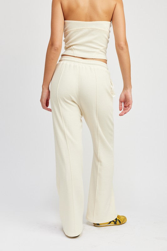 High Waisted Pants With Drawstring