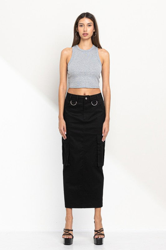 Cargo Mid Rise Skirt