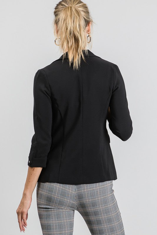Button Cuff Blazer