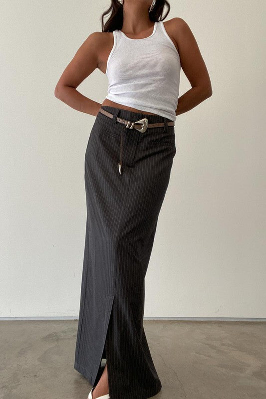 Pin Stripe Maxi Skirt